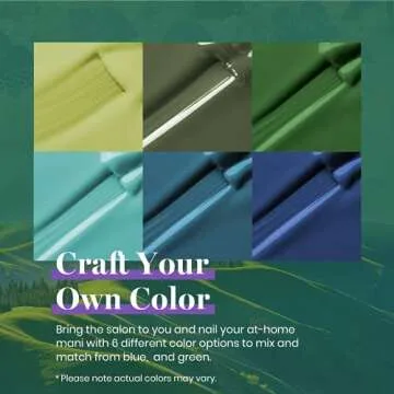 Beetles Gel Nail Polish Kit 6 Color Green Gel Polish Set Gel Nail Kit Blue Gel Nail Polish Navy Blue Dark Blue Gel Polish Turquoise Soak Off Nail UV Lamp Nail Gel Kit Nail Art Gifts