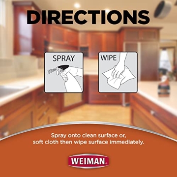 Weiman Cabinet & Wood Clean & Shine Spray for Furniture Care