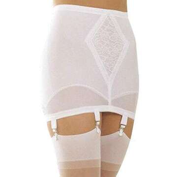 Rago Style 1365 - Open Bottom Girdle Medium Shaping, White, 3X, 36