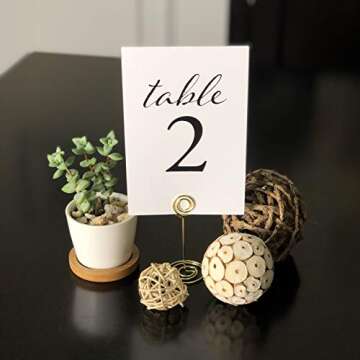 Elegant Black Wedding Table Numbers 1-25 Set, Including Head Table Card, Centerpiece Decor