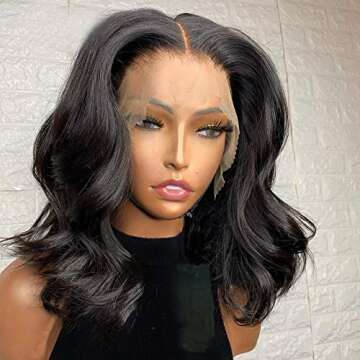 ARUKIHAIR HD Lace Bob Wig - 14 inch Water Wave Human Hair