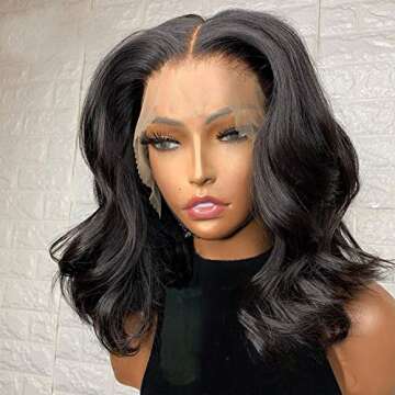 ARUKIHAIR HD Lace Bob Wig - 14 inch Water Wave Human Hair