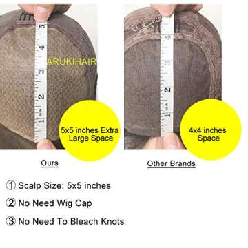 ARUKIHAIR HD Lace Bob Wig - 14 inch Water Wave Human Hair