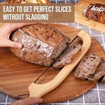 Premium 2 Pack Wooden Bread Slicer for All Bakers