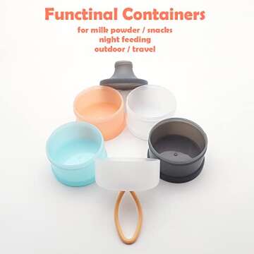 LADISO 4-Layer Baby Formula Dispenser - Portable, Non-Spill Storage