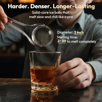 Oylus 2'' Clear Ice Ball Maker for Fast Crystal Ice