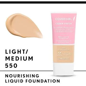 COVERGIRL, Clean Fresh Skin Milk Foundation, Light/Medium, 1 Count (packaging may vary)