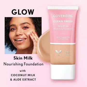 COVERGIRL, Clean Fresh Skin Milk Foundation, Light/Medium, 1 Count (packaging may vary)
