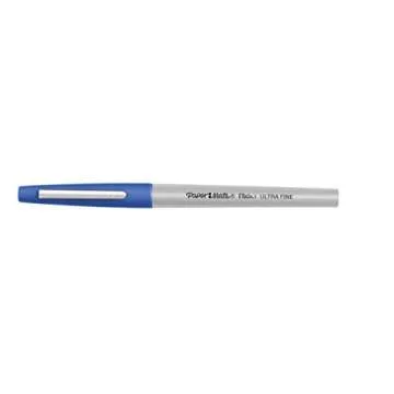 Papermate Flair Porous Point Stick Free-Flowing Liquid Pens, Blue Ink, Ultra Fine Point, Dozen, DZ - PAP8310152