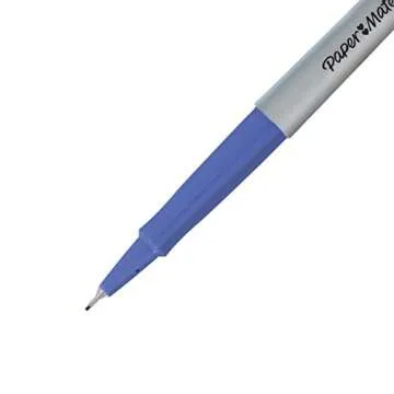 Papermate Flair Porous Point Stick Free-Flowing Liquid Pens, Blue Ink, Ultra Fine Point, Dozen, DZ - PAP8310152