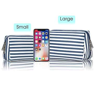 Large Vegan Leather Makeup Bag for Travel & Daily Use