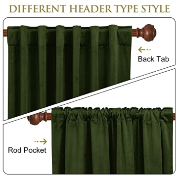 StangH Velvet Curtains 90" Room Darkening Panels