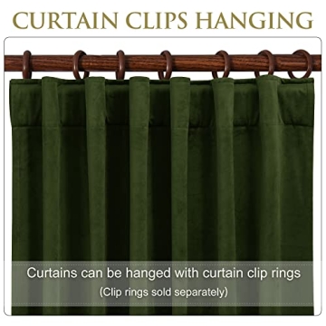 StangH Velvet Curtains 90" Room Darkening Panels