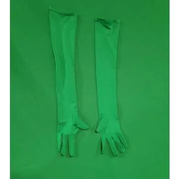 Sheface Men's and Women's 18" Spandex Long Gloves Stretchy Banquet Party Wedding Costume Gloves (Green)
