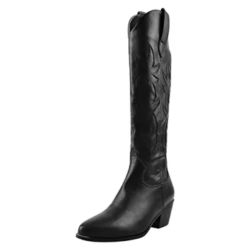 onlymaker Knee High Western Cowboy Boots for All Genders