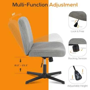 DUMOS Wide Comfy Desk Chair - Stylish & Adjustable