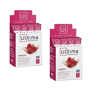 Ultima Hydrating Electrolyte Powder - Raspberry Flavor Pack of 2