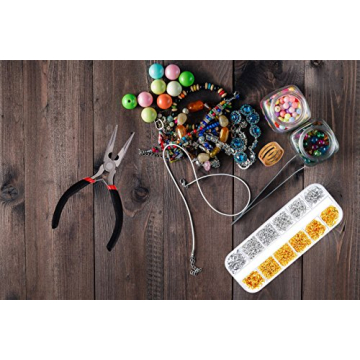 Paxcoo 1200Pcs Jewelry Jump Rings & Findings Kit