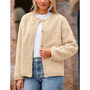 Stylish PRETTYGARDEN Faux Fur Shearling Coat for Women