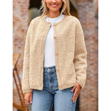 Stylish PRETTYGARDEN Faux Fur Shearling Coat for Women