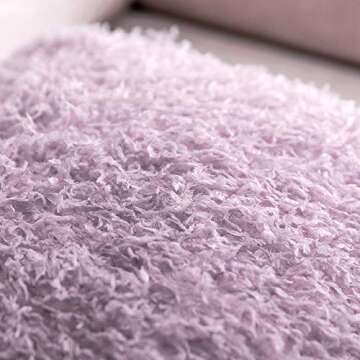 MIULEE Pack of 2 Decorative Purple Faux Fur Throw Pillow Covers Super Soft Faux Feather Pillow Cases Luxious Cushion Covers for Sofa Bedroom 18x18 Inch 45x45 cm