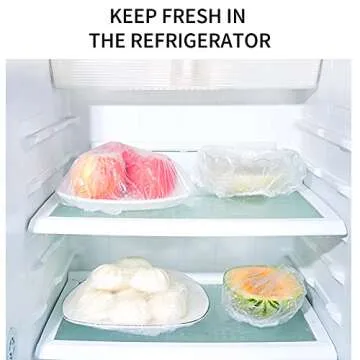 Homelove 200pcs Reusable Plastic Bowl Covers for Fresh Food