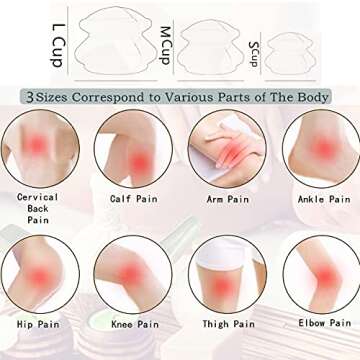 6 Sizes Cupping Therapy Set-Professional Cupping Therapy Studio and Household Silicone Cupping Set, ...