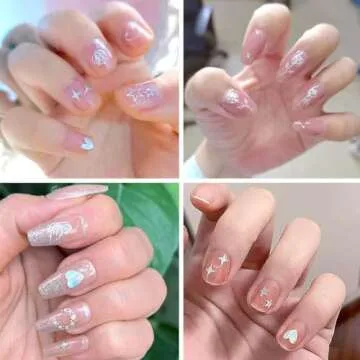 12 Sheets Holographic Nail Art Stickers for Creative Designs