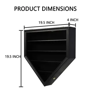 DisplayGifts Baseball Display Case for Collectors with 21 Slots
