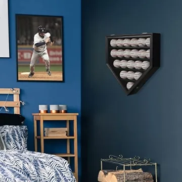 DisplayGifts Baseball Display Case for Collectors with 21 Slots