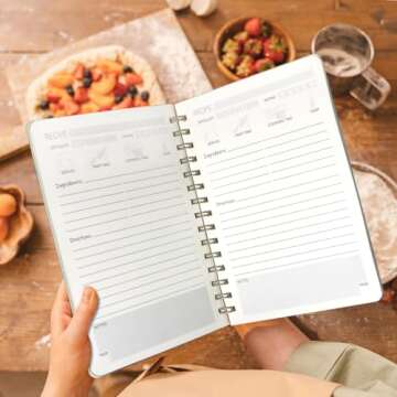 Perfect Blank Recipe Book-Recipe Book to Write in Your Own Recipes,Hardcover Personal Blank Recipe Book, Recipe Notebook Hold 144 Exclusive Formula Recipes (Oat)