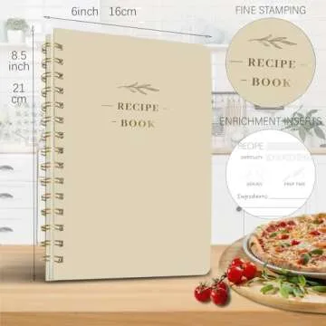 Perfect Blank Recipe Book-Recipe Book to Write in Your Own Recipes,Hardcover Personal Blank Recipe Book, Recipe Notebook Hold 144 Exclusive Formula Recipes (Oat)