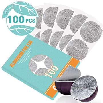 CAPMESSO Aluminum Foils Lids to Reuse Vertuoline Capsules Coffee Pods Compatible with Nespresso Vert...