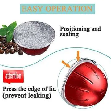 CAPMESSO Aluminum Foils Lids for Nespresso VertuoLine