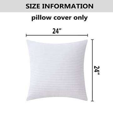 Home Brilliant Euro Sham 24x24 Pillow Cover for Elegant Living Spaces