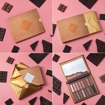 Eyeshadow Palette Chocolate - 16 Matte & Shimmery Colors - Highly Pigmented - Professional Makeup Eye Shadow Kit - Nudes, Warm, Natural, Bronze, Neutral, Smoky Make Up Shades