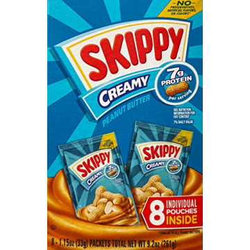 Skippy Creamy Peanut Butter Mini Pouches - 8 Pack