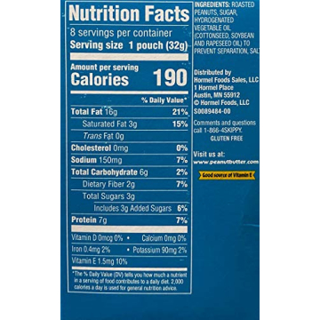 Skippy Creamy Peanut Butter Mini Pouches - 8 Pack