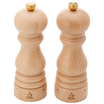 Peugeot Paris u’Select Salt and Pepper Mill Set - Durable Beechwood Grinders for Culinary Elegance