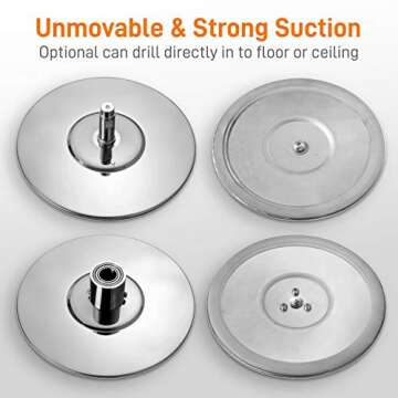 SereneLife Professional Upgrade Spinning Dance Pole - Portable & Removable Stripper Fitness Pole, Adjustable & Smooth Connection, Great for Training & Exercise