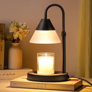 Dimmable Candle Warmer Lamp with Timer Adjustable Height, Valentines Day Birthday Gifts for Women, M...