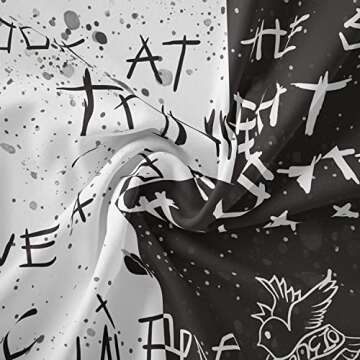 LWZAYS Rapper Wall Tapestry Lil Peep Tapestries Juice Wrld Black and White Star Tapestry for Bedroom Dorm Hip Hop Home Decorations Wall Hanging 60'' X 50''