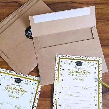 Supla 150 Pcs A7 Invitation Envelopes in Brown Kraft Peel & Seal Self Seal 5 1/4 x 7 1/4 Envelopes 100lbs. Paper Stock for Weddings Shower Invitations Mailings Announcements 5 x 7 Greeting Cards