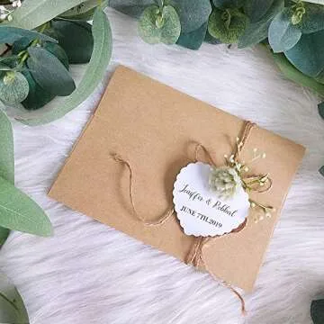 Supla 150 Pcs A7 Invitation Envelopes in Brown Kraft Peel & Seal Self Seal 5 1/4 x 7 1/4 Envelopes 100lbs. Paper Stock for Weddings Shower Invitations Mailings Announcements 5 x 7 Greeting Cards