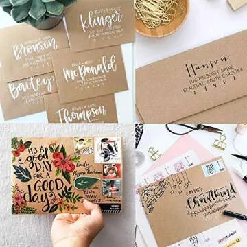 Supla 150 Pcs A7 Invitation Envelopes in Brown Kraft Peel & Seal Self Seal 5 1/4 x 7 1/4 Envelopes 100lbs. Paper Stock for Weddings Shower Invitations Mailings Announcements 5 x 7 Greeting Cards