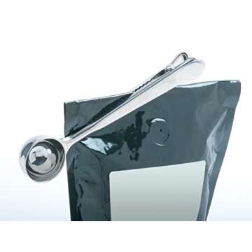 Norpro Coffee Scoop with Bag Clip Stainless Steel 1.5 tbsp 7.5" x 1.5" x .75"