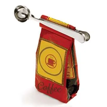 Norpro Coffee Scoop with Bag Clip Stainless Steel 1.5 tbsp 7.5" x 1.5" x .75"