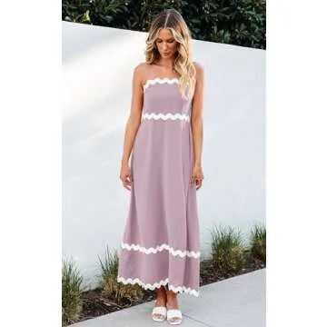 Angashion Women Summer Maxi Dress - Stylish Versatile Beachwear