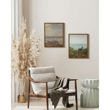 ARPEOTCY Vintage Wall Art - Quiet Deer on The Mountain