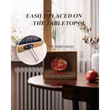 ARPEOTCY Vintage Wall Art, The Quiet Deer on The Mountain Paintings Art Decor Aesthetic, Framed Canvas Retro Nature Landscape Wall Pictures for Room Decoration, 8x10 Inch